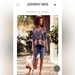 Johnny Was Sandra Blouse XL EUC